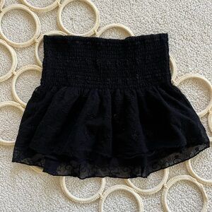 American Eagle Fairy Chunky Black Mesh Detail embroidered Top XS